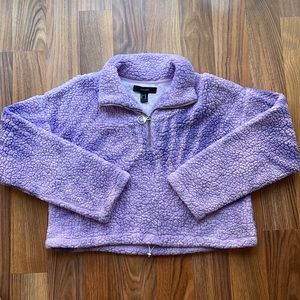 Purple crop sweater F21